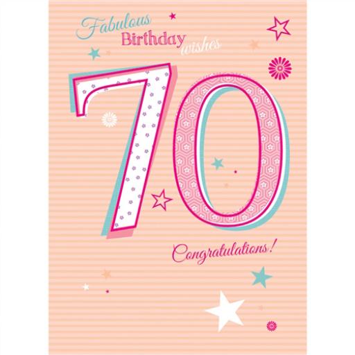 Special Birthdays Card - 70 Female