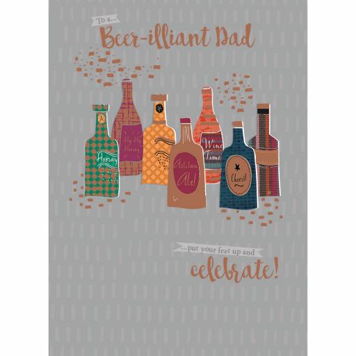 Fathers Day Card - Beer'illiant Dad