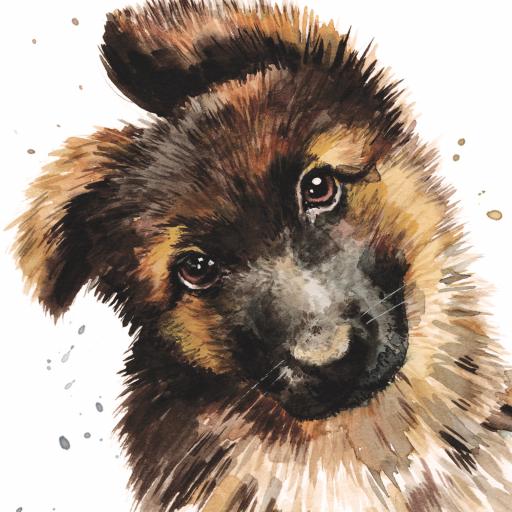Puppy Dog Eyes Card Collection - German Shepherd Georgie