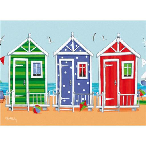 Peter Adderley Card - Beach Huts