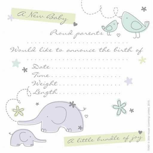 Social Stationery - Generic Birth Announcement (New Arrival)