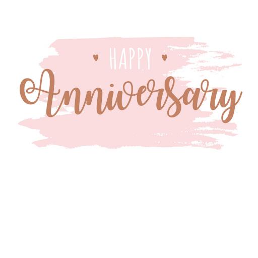 Anniversary Card - Colour Wash 7 Text (Open)