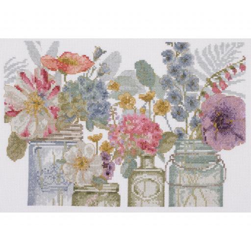 Rainbow Seed Flowers X Embroidery Kit