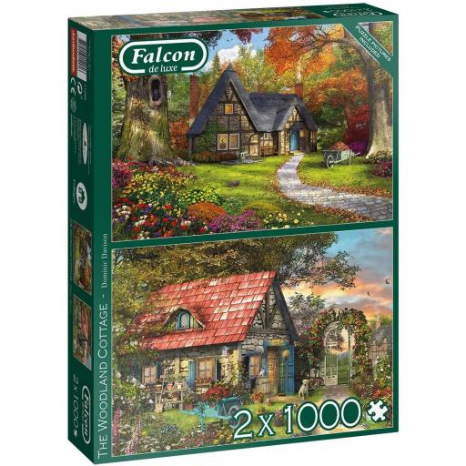 The Woodland Cottage Set of 2 x 1000 Piece Jigsaw