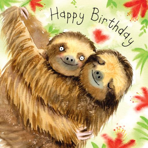 Fizzle Pop Card Collection - Happy Birthday Sloths