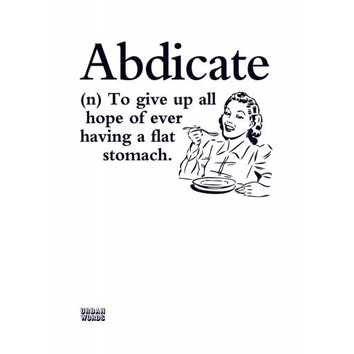 Urban Words Card Collection - Abdicate