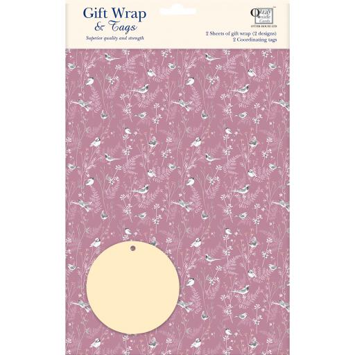 Gift Wrap & Tags - Monochrome Birds