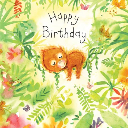 Fizzle Pop Card Collection - Happy Birthday Orangutan