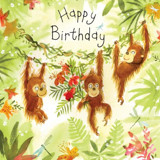 Fizzle Pop Card Collection - Happy Birthday Monkey