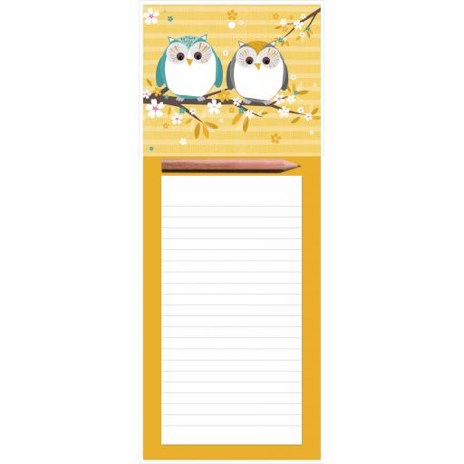 Magnetic Memo Pad - Pair Of Owls