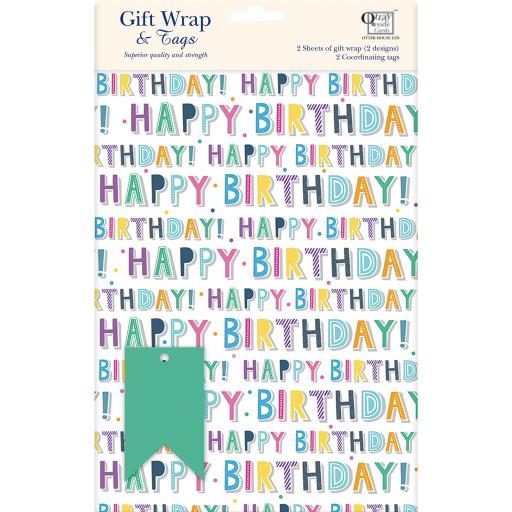 Gift Wrap & Tags - Happy Birthday