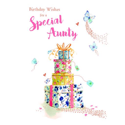 Family Circle Card - Pile Of Presents (Aunty)