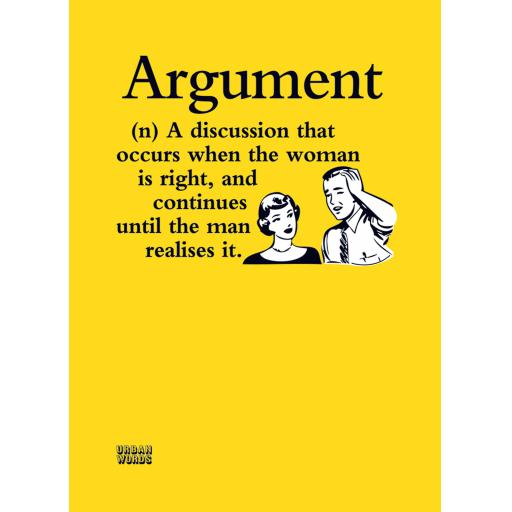Urban Words Card Collection - Argument