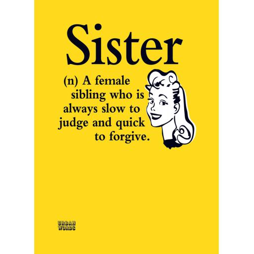 Urban Words Card Collection - Sister