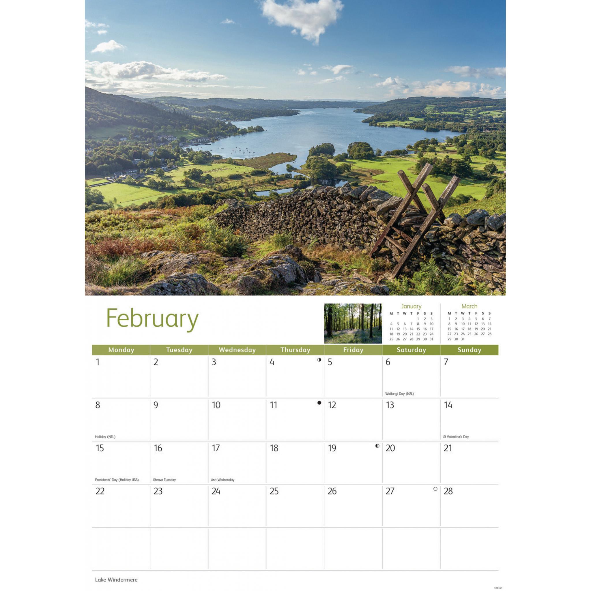 Lake District 2020 A4 Calendar