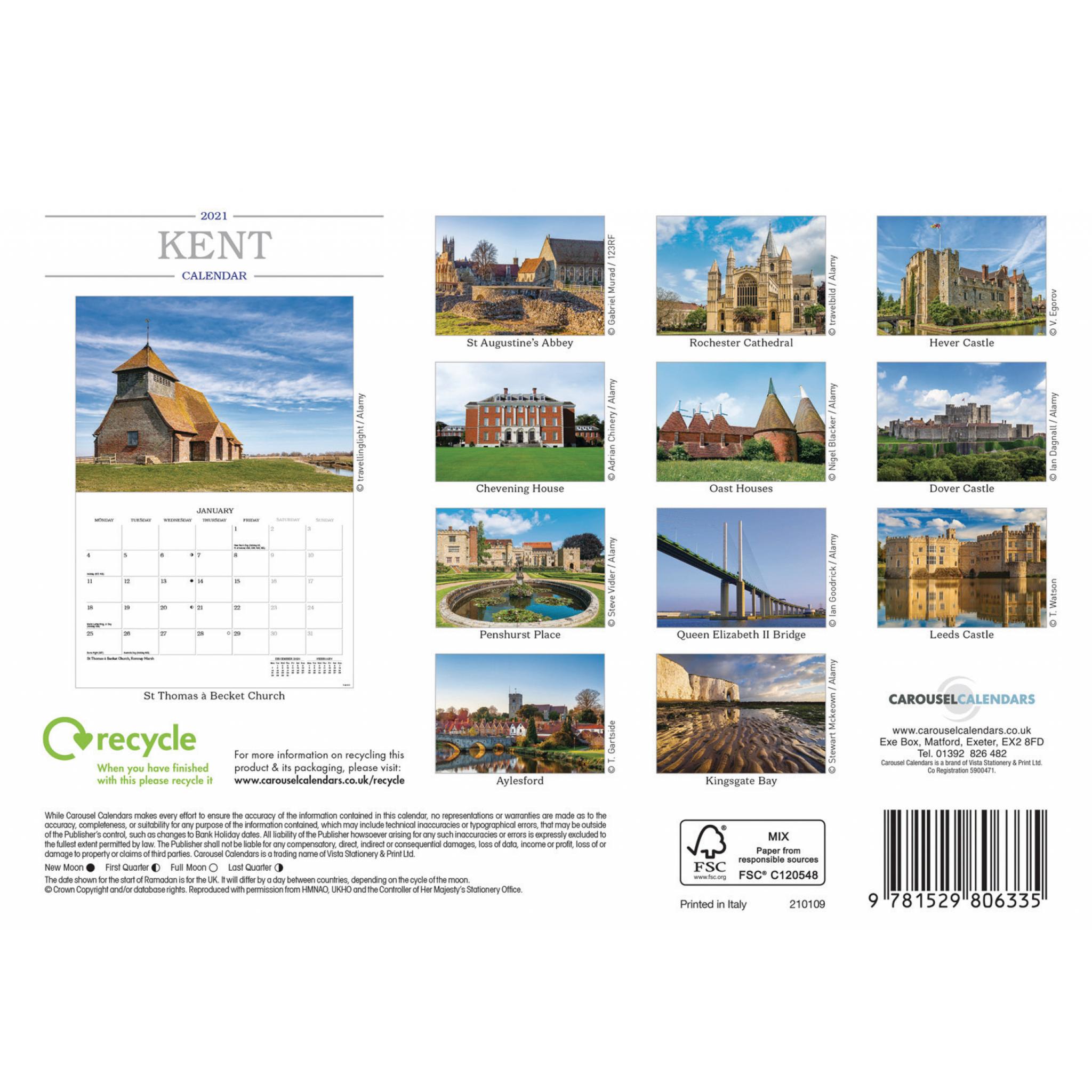 Kent 2020 Calendar (A5)