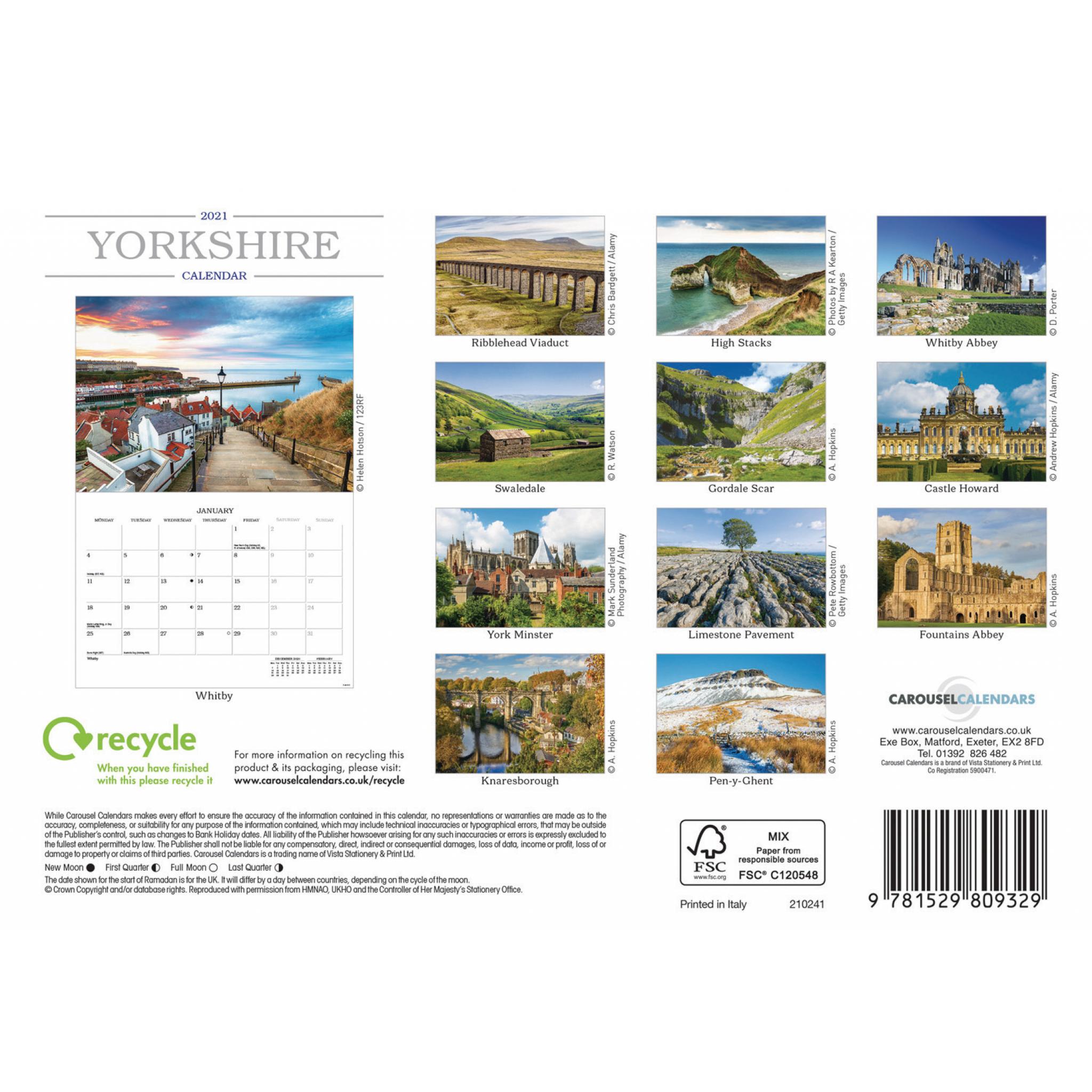 Yorkshire 2020 Calendar (A5)