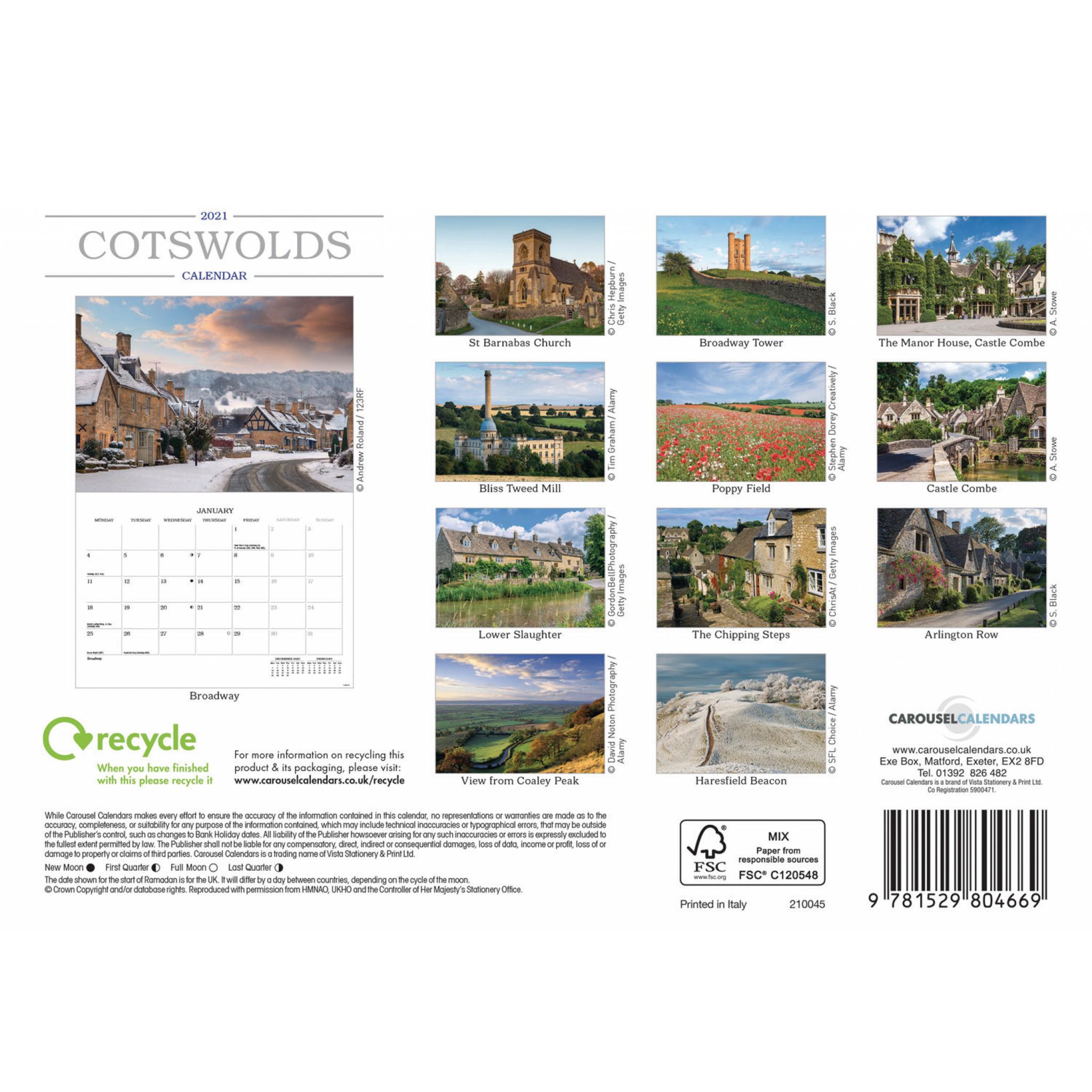 Cotswolds 2020 Calendar (A5)