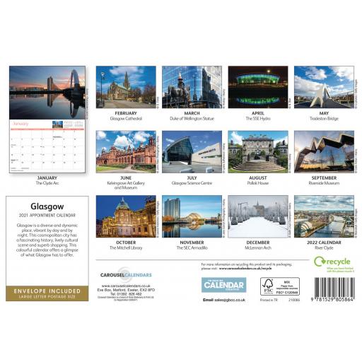 Glasgow 2020 A4 Calendar