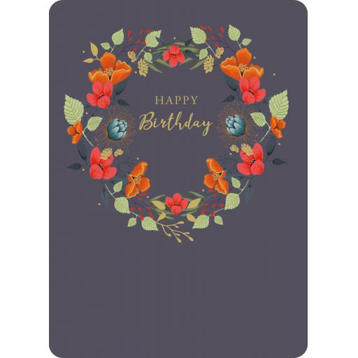 Botanical Blooms Card Collection - Wreath Birthday