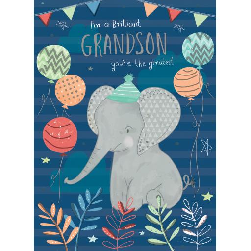 Family Circle Card - Elephant (Grandson)