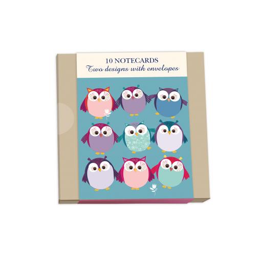 Notecard Wallets (10 Cards) - Owls