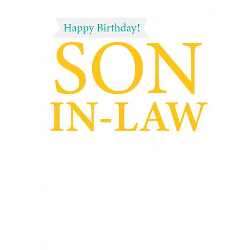 Family Circle Card - Bevelled Text (Son-In-Law)