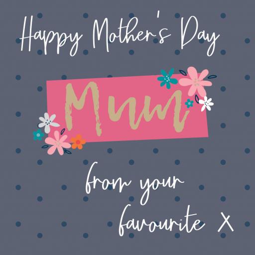 Mother's Day Card - From Your Favourite