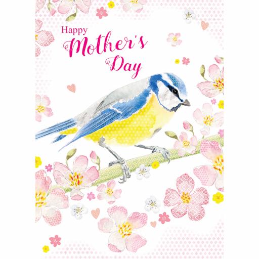 Mother's Day Card - Blue Tit & Blossom