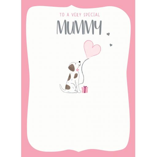 Mother's Day Card - Dog &amp; Balloons