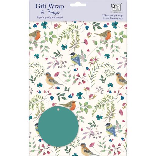 Gift Wrap & Tags - Vintage Garden Birds