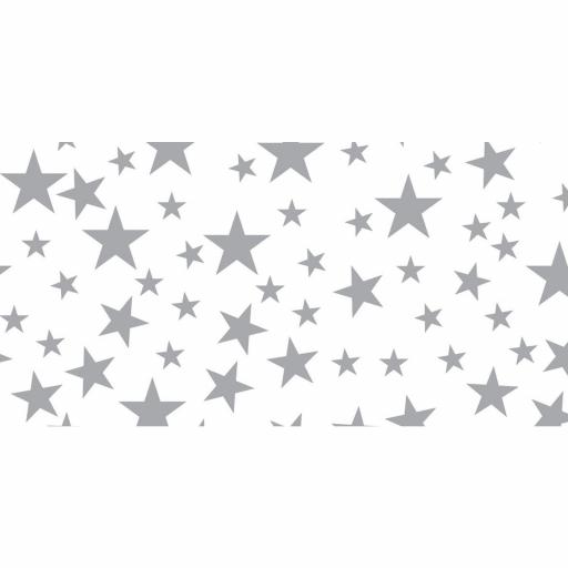 Tissue Pack - Silver Stars/White (3 Sheets)