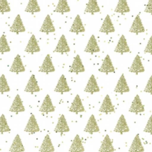 Christmas Tissue Paper Pack - Gold Pearl Trees (3 Sheets)