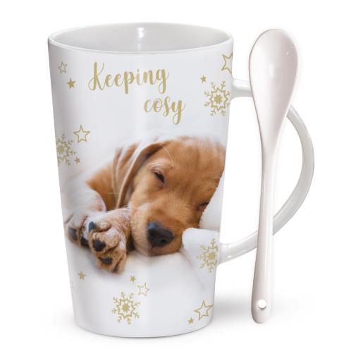 Chocolatte Mug - Dog Keeping Cosy