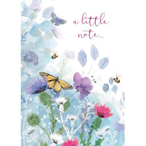 Mini Notecard Pack (6 Cards) - Bees & Butterflies