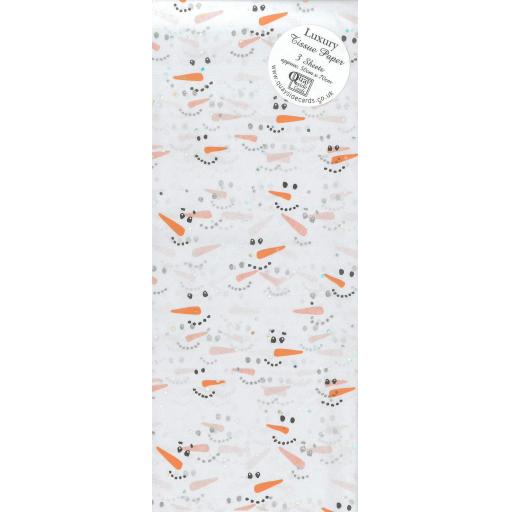 Christmas Tissue Paper Pack - Snowman (3 Sheets)
