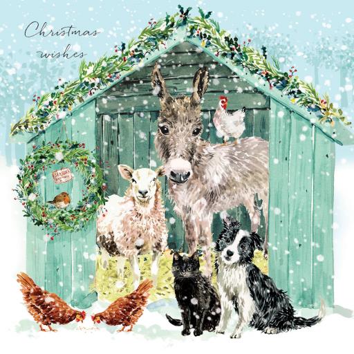 Charity Christmas Card Pack - Farmyard Animals