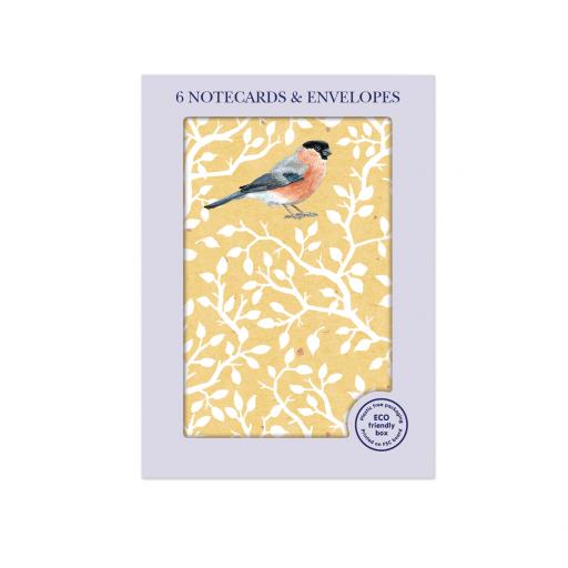 RSPB - In The Wild Stationery - Small Notecards (6 Card Pack) - Bullfinch