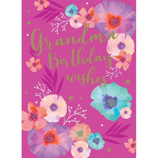 Family Circle Card - Pink Floral (Grandma)