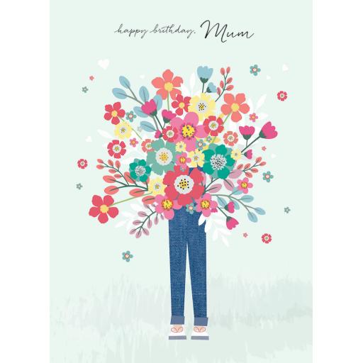 Family Circle Card - Bunch Of Flowers