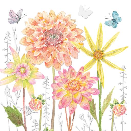 Beautiful Blooms Card Collection - Pastel Dahlias