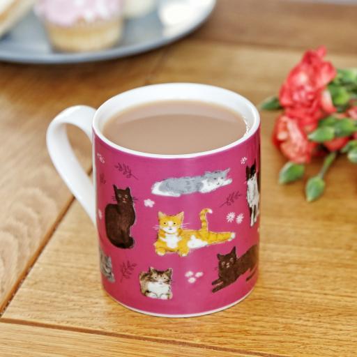 Tarka Mug - Cat & Floral Pattern