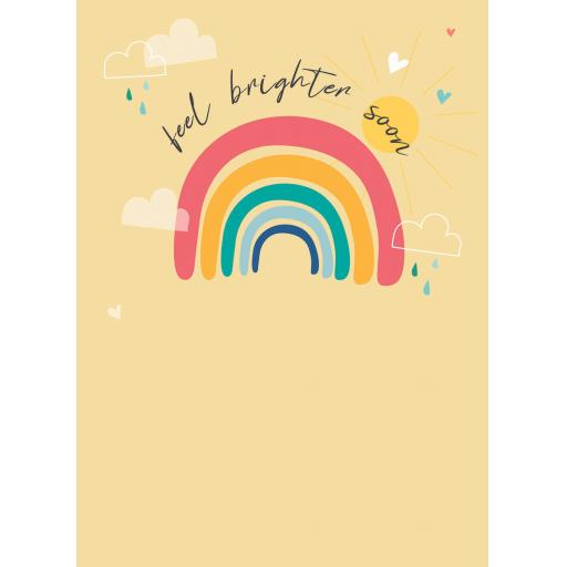 Get Well Soon Card - Feel Brighter Rainbow