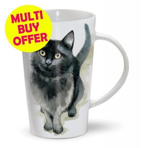 Latte Mug - Black Cat