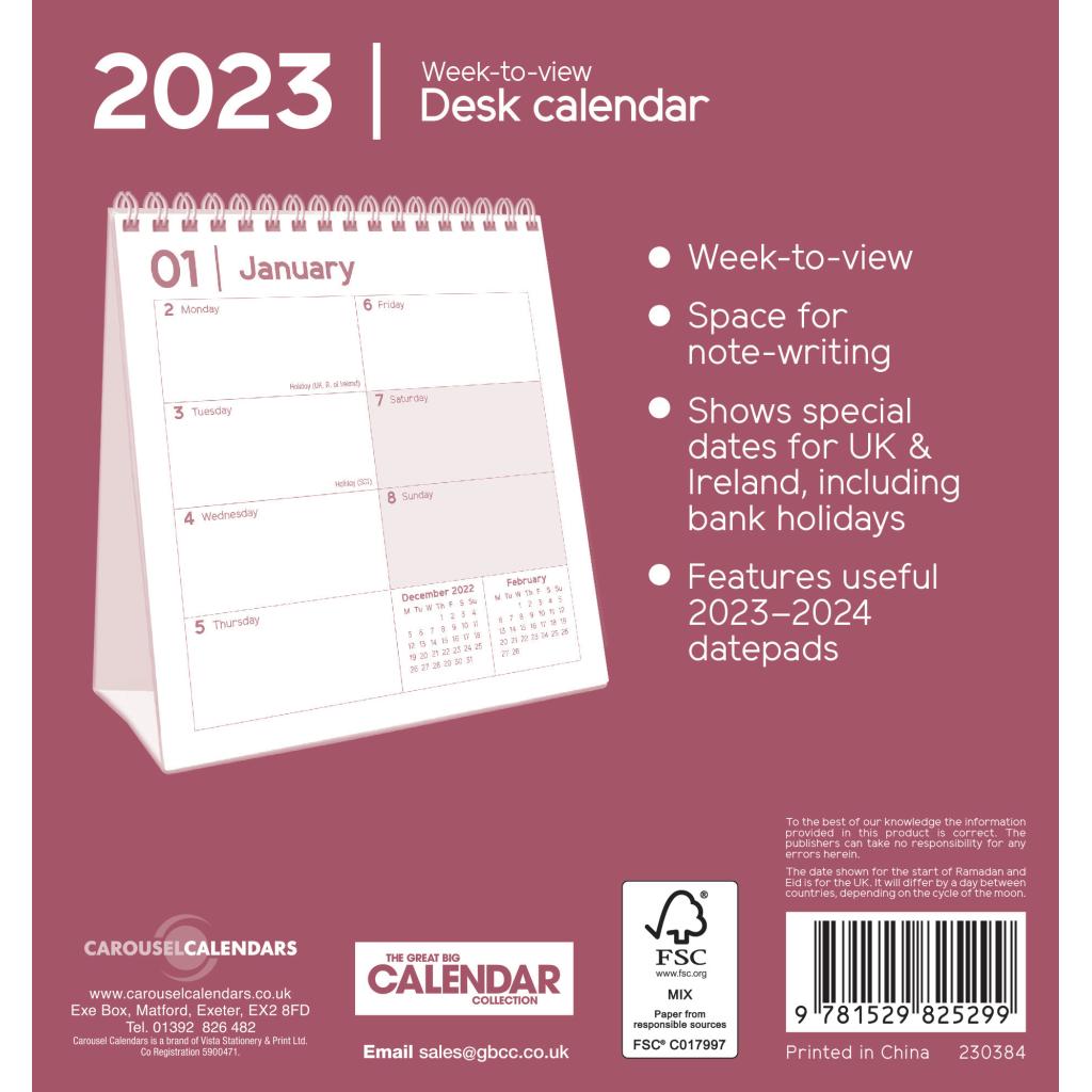 Essential WTV Easel Calendar 2023