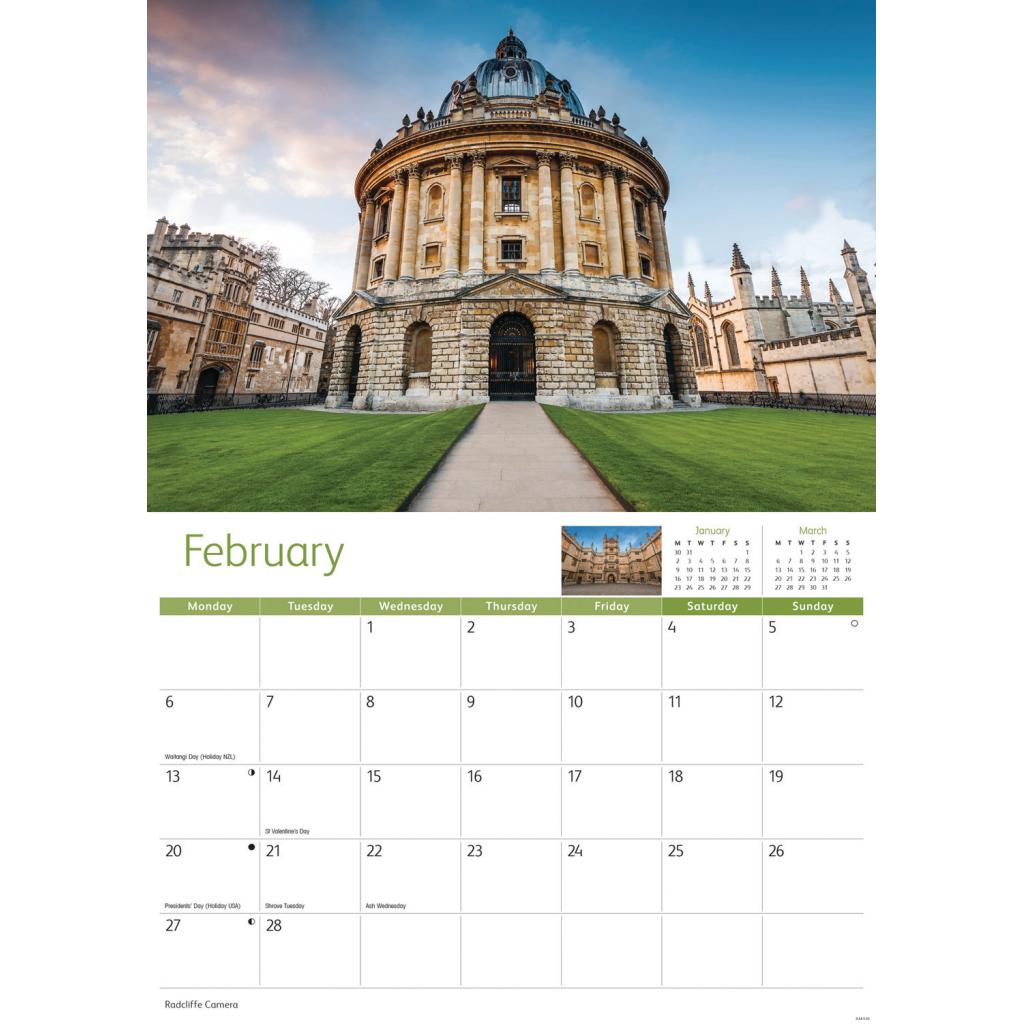 Oxford A4 Calendar 2023