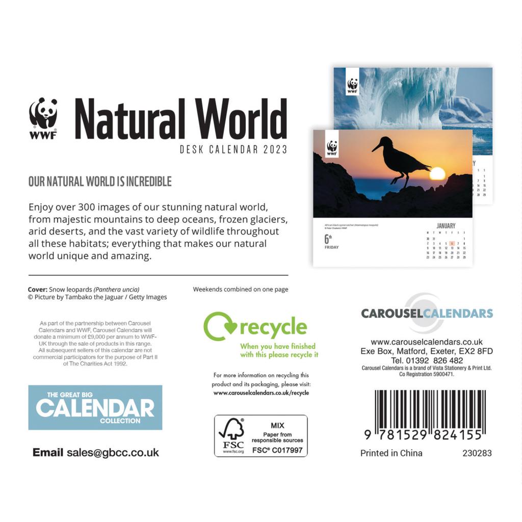 WWF Natural World Boxed Calendar 2023