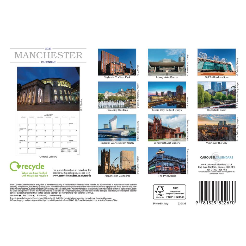 Manchester A5 Calendar 2023