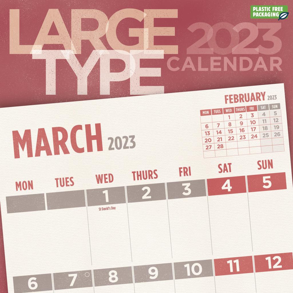 Large Type (PFP) Wall Calendar 2023