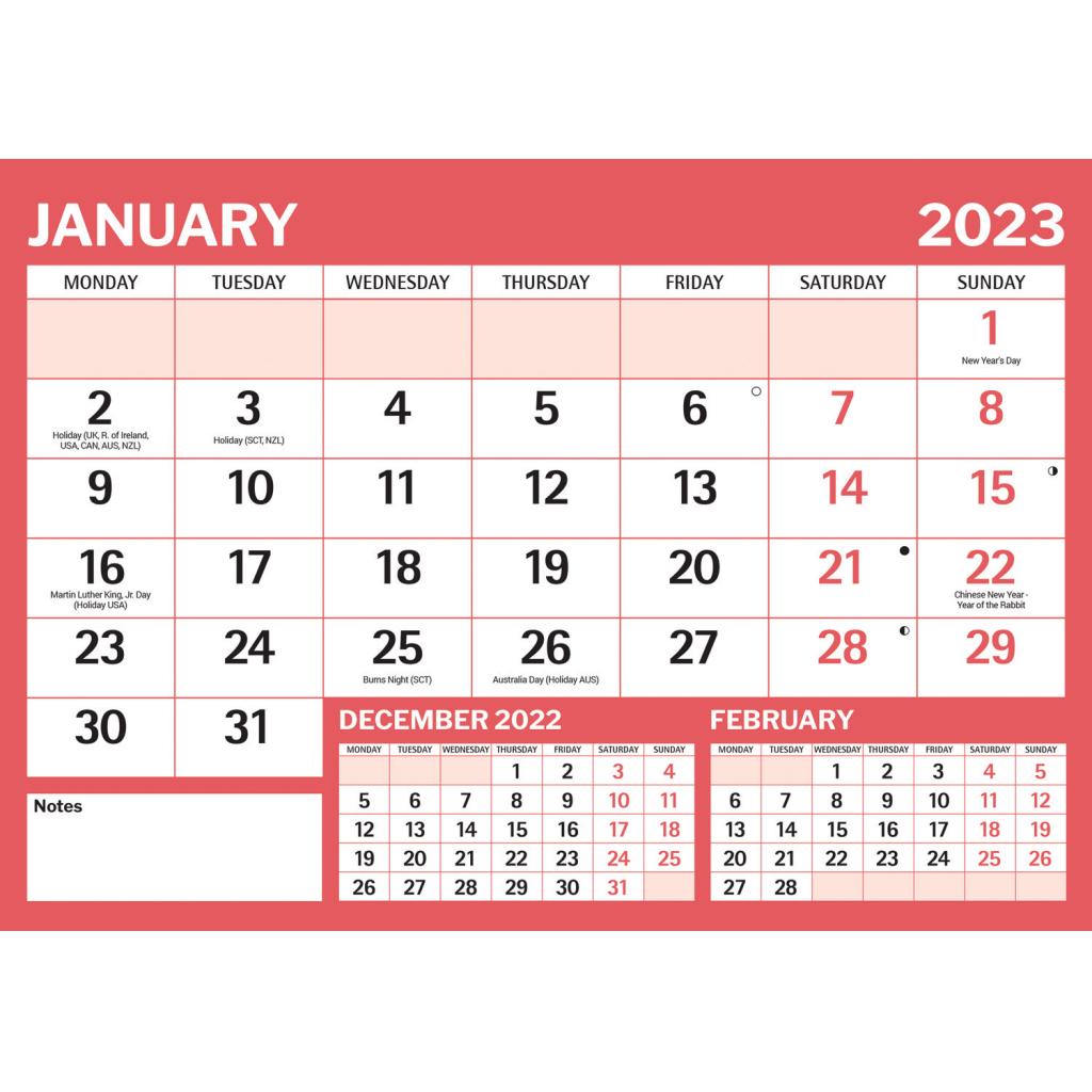 2023 A4 Calendars